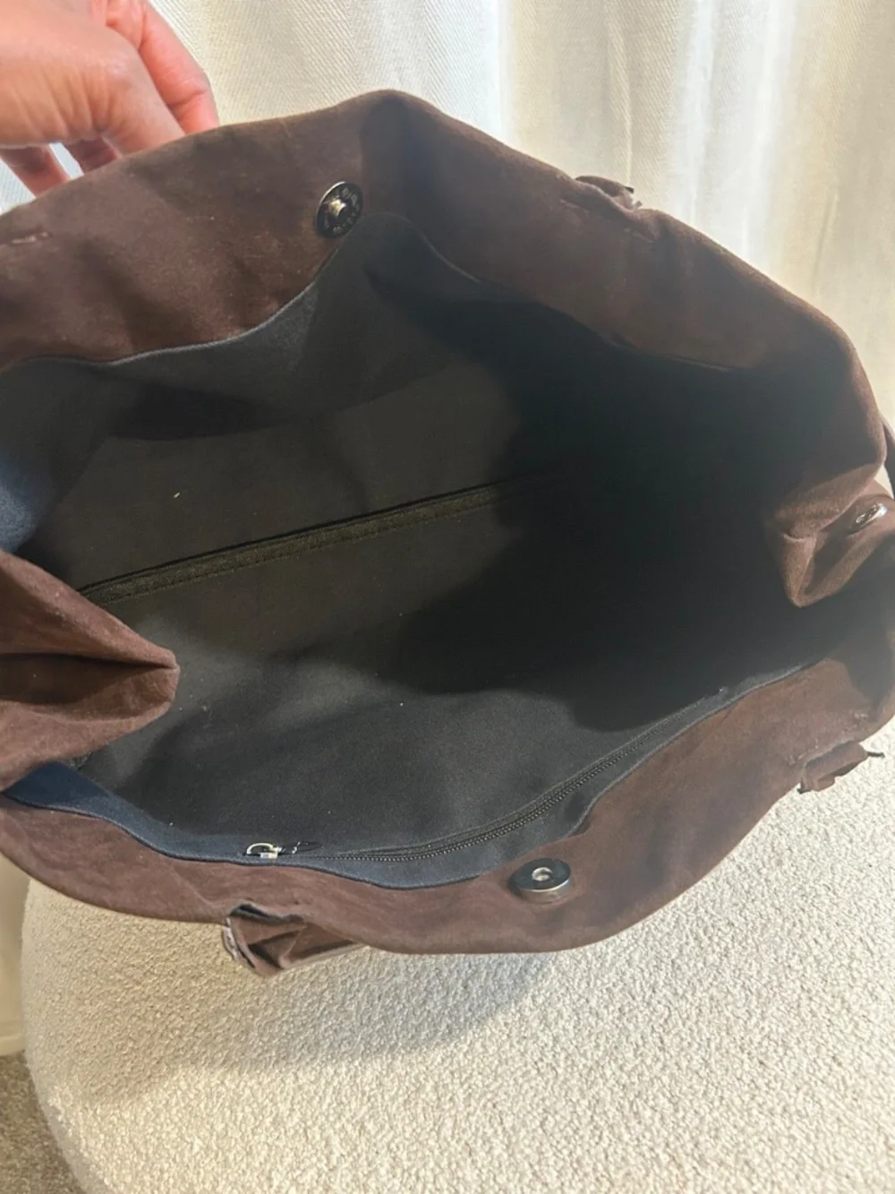 Chocolate Brown Microsuede Carryall Tote |Quiet Luxury Inspired |Fits 13